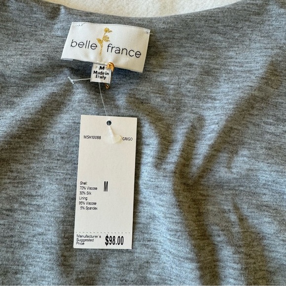 Belle France Silk Floral Print Tonic Top Size M - Picture 6 of 10